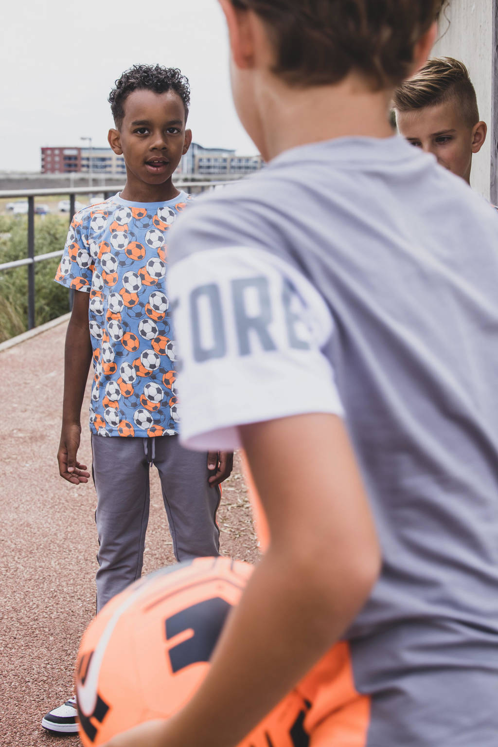 TYGO & vito T-shirt met all over print lichtblauw/multi