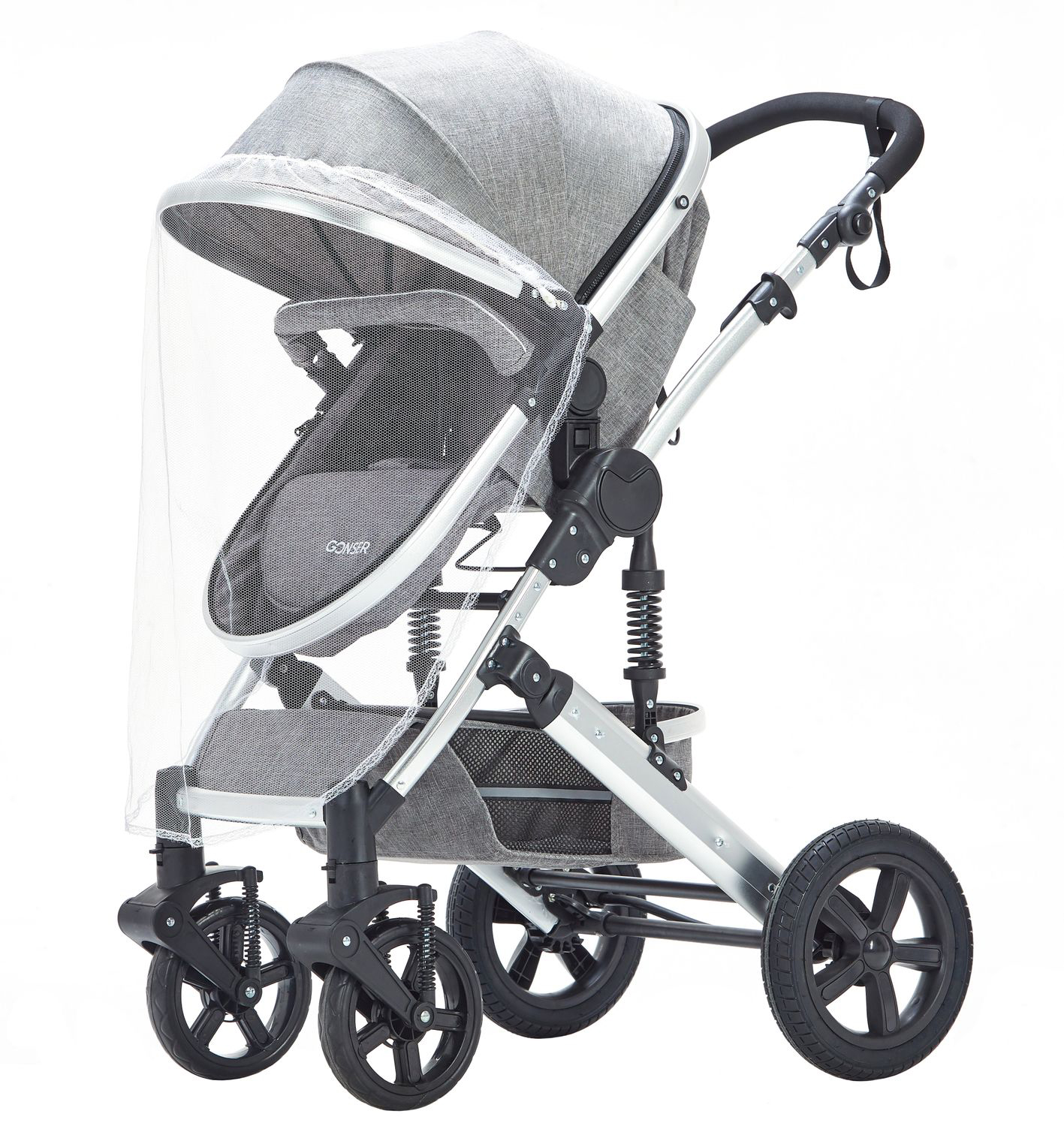 Kinderwagen COZY 2-in-1 grau/silber