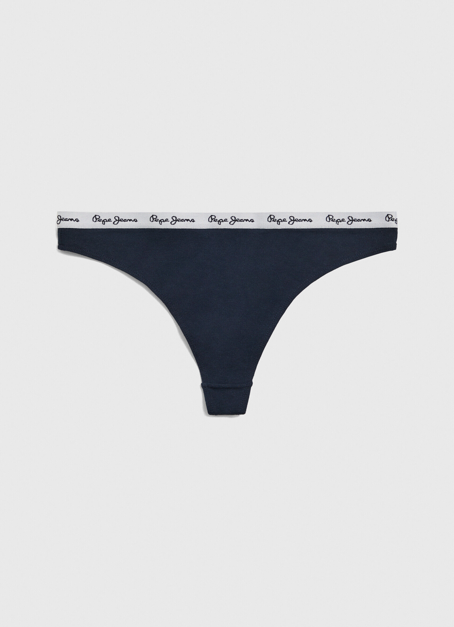 Calcinha fio dental clássica 3P - azul dulwich