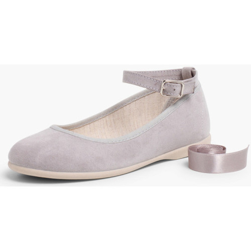 Pisamonas - Bailarina Cintas Raso Cierre Pulsera Gris