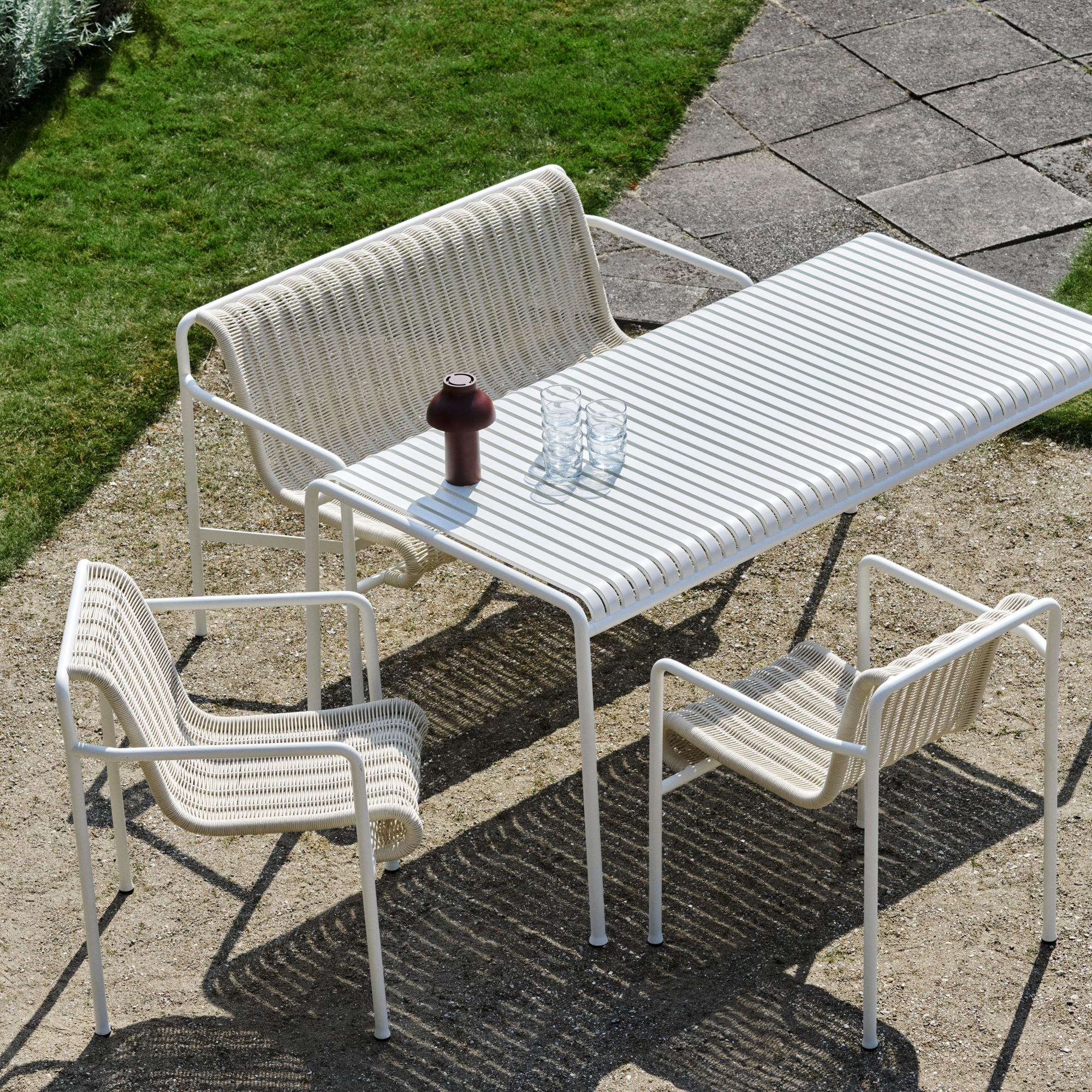 Tuinstoel Palissade Cord Dining met armleuning creme wit