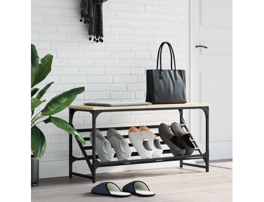 VIDAXL - étagère à chaussures chêne sonoma 90x30x45 cm bois d'ingénie...