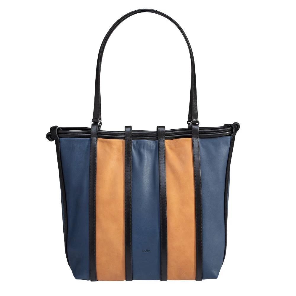 Ricefield Shopper Vintage Blue-Camel