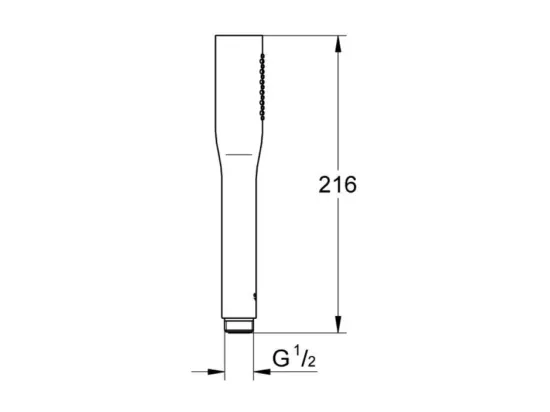 Pack douchette 1 jet GROHE Vitalio Get Stick chromé avec flexible 1500 chromé