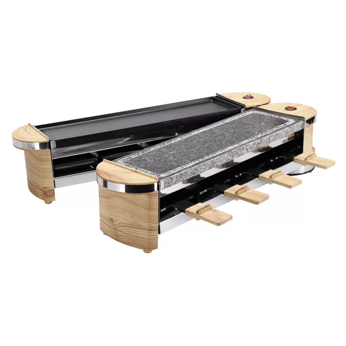 Raclettegerät Docking-Wood Braun