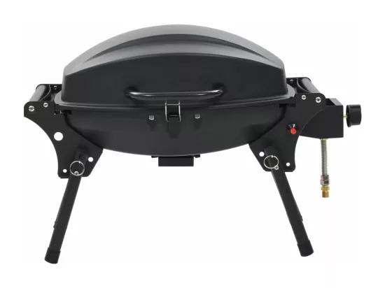 Barbecue à gaz portatif avec zone de cuisson Noir