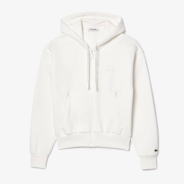 Sweatshirt zippé Jogger en molleton gratté Sweatshirts - Blanc - Lacoste - Femme