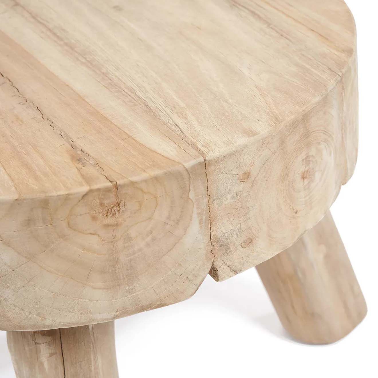 Bazar Bizar Table d'Appoint Rodhes naturelle - 45x45x30 cm