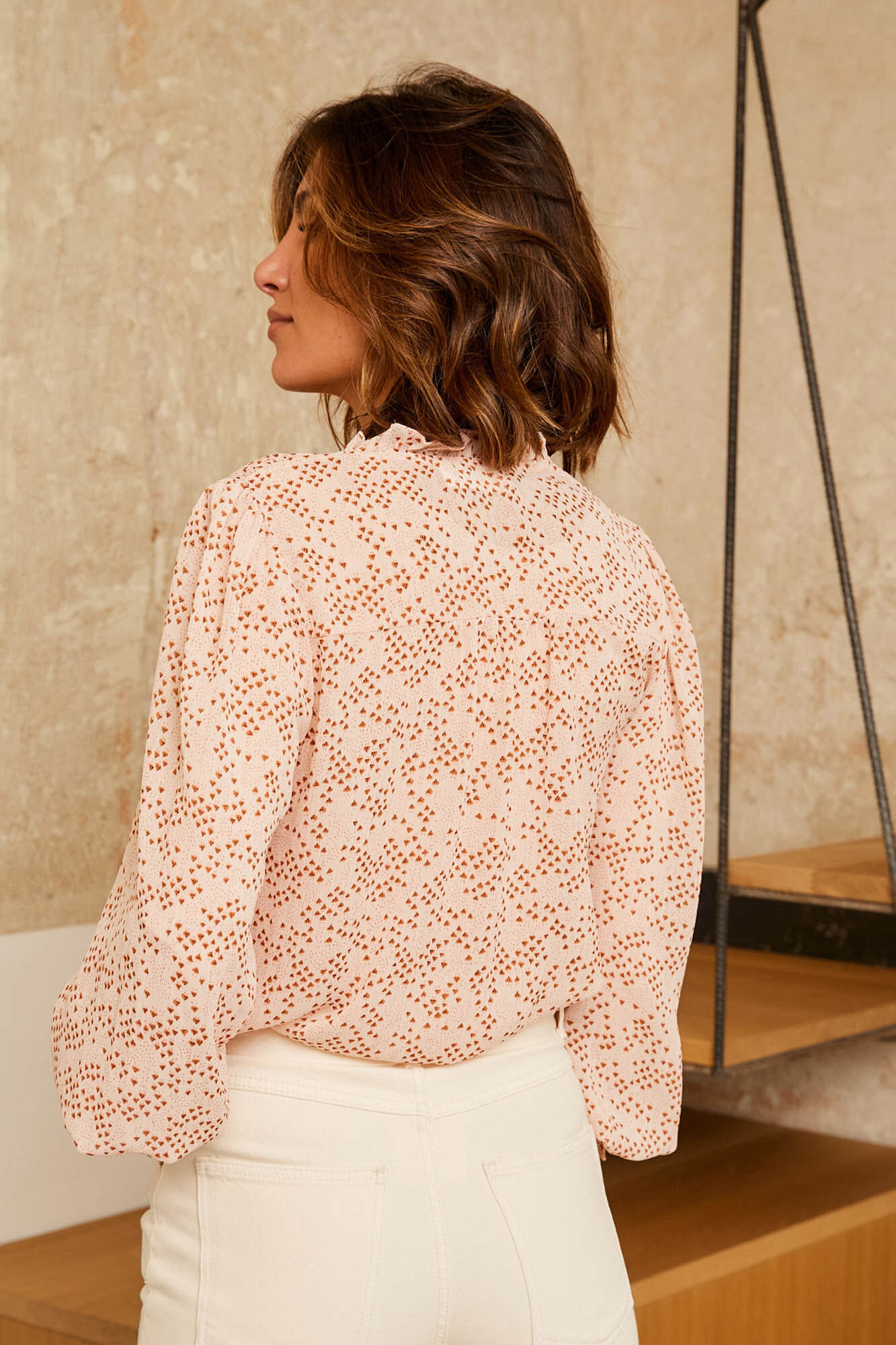 Blusa com renda rosa - Rosa