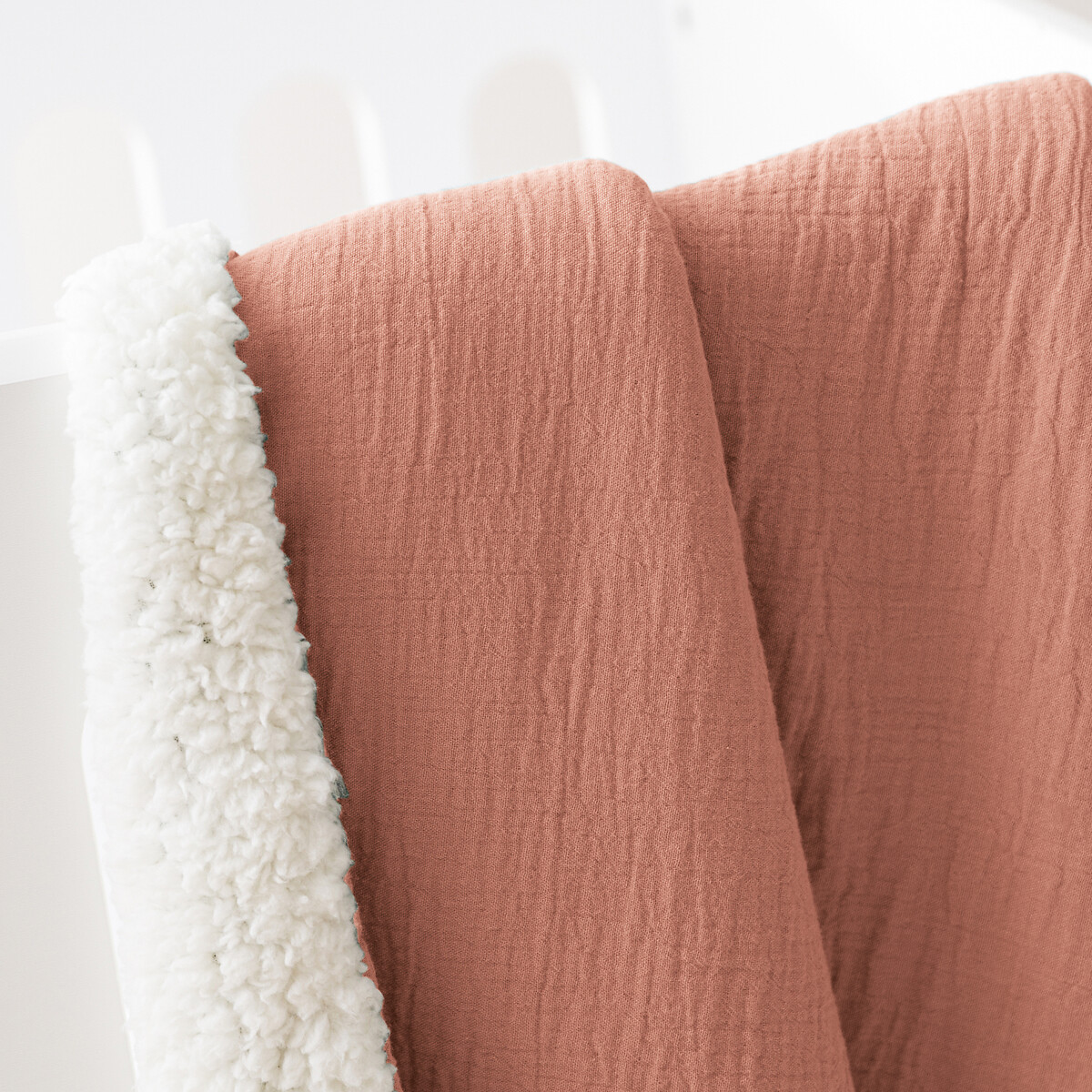 LA REDOUTE INTERIORS<br>Cobertores lisos para bebês em tetra e sherpa Kumla