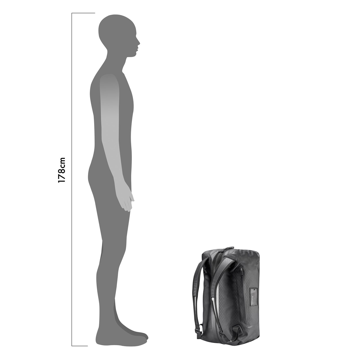 Ortlieb Metrosphere Duffle 40L black-embossed