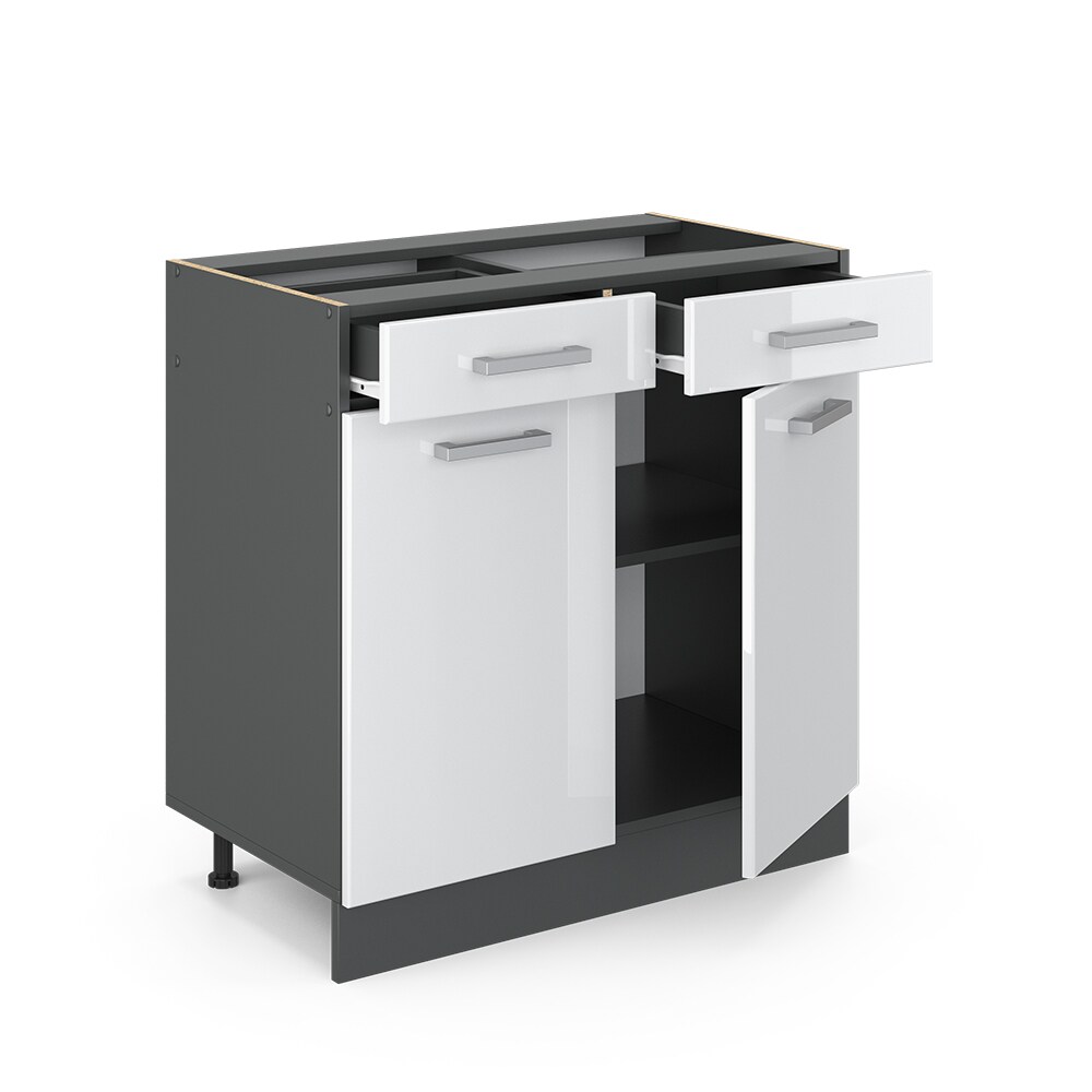 VICCO Küchenschrank Unterschrank Schubunterschrank 80 cm R-Line Anthrazit