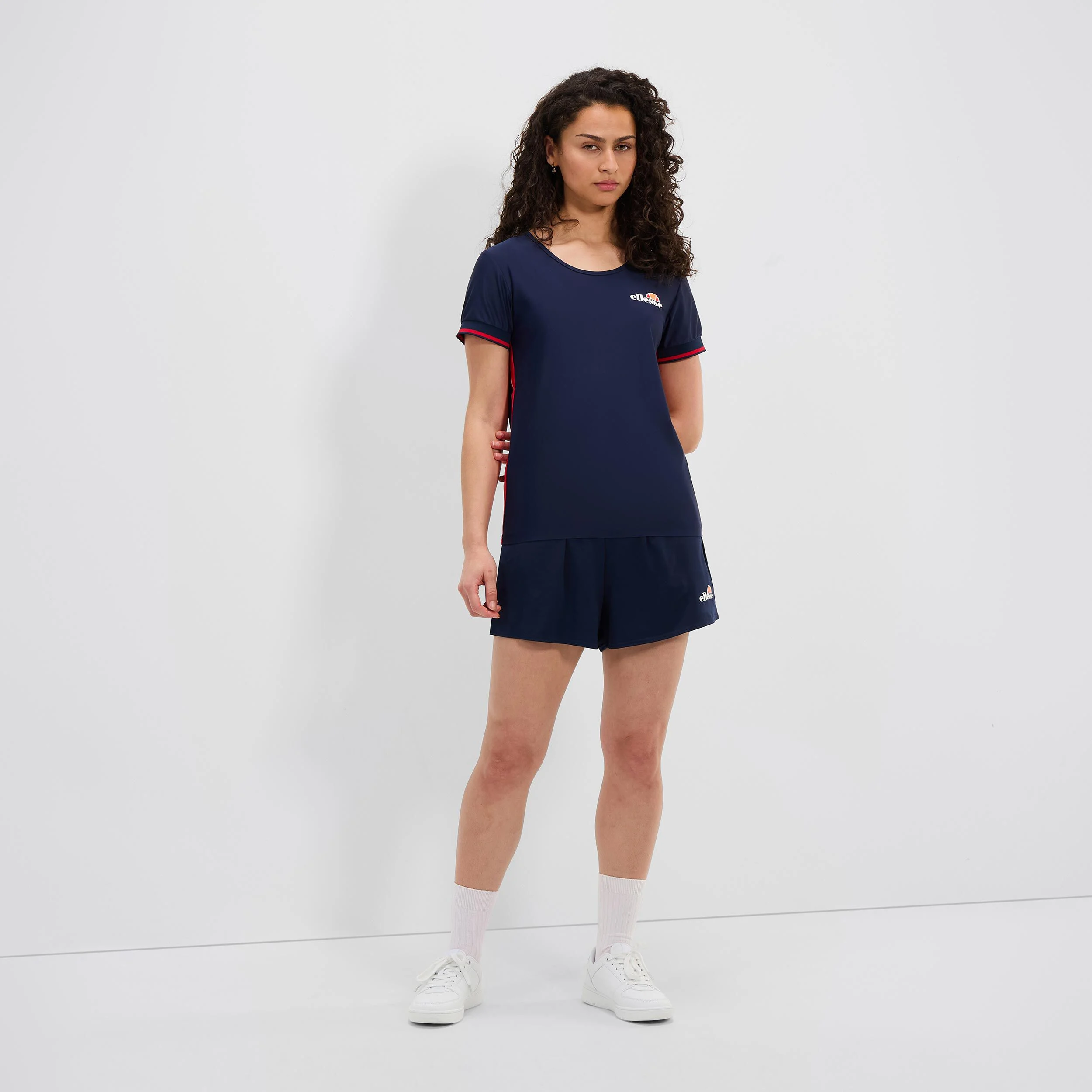 Ellesse Pierce T-shirt Femmes - Bleu Foncé , Rouge