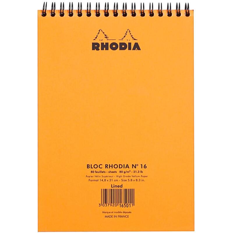Notepad A5 80 feuilles lignées 80 g - Orange