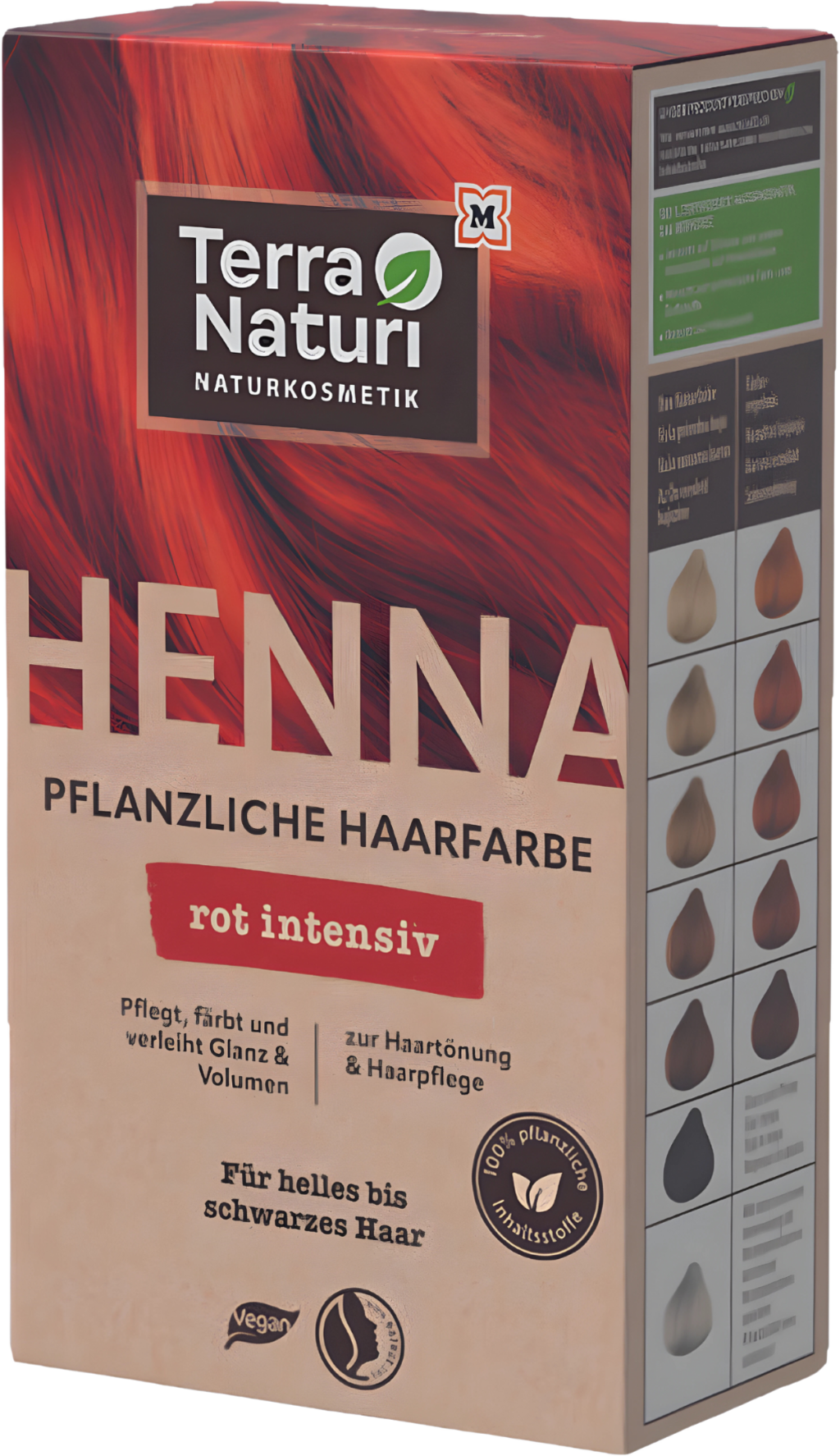 Terra Naturi  Henna Pflanzenhaarfarbe Rot Intensiv, 100 g