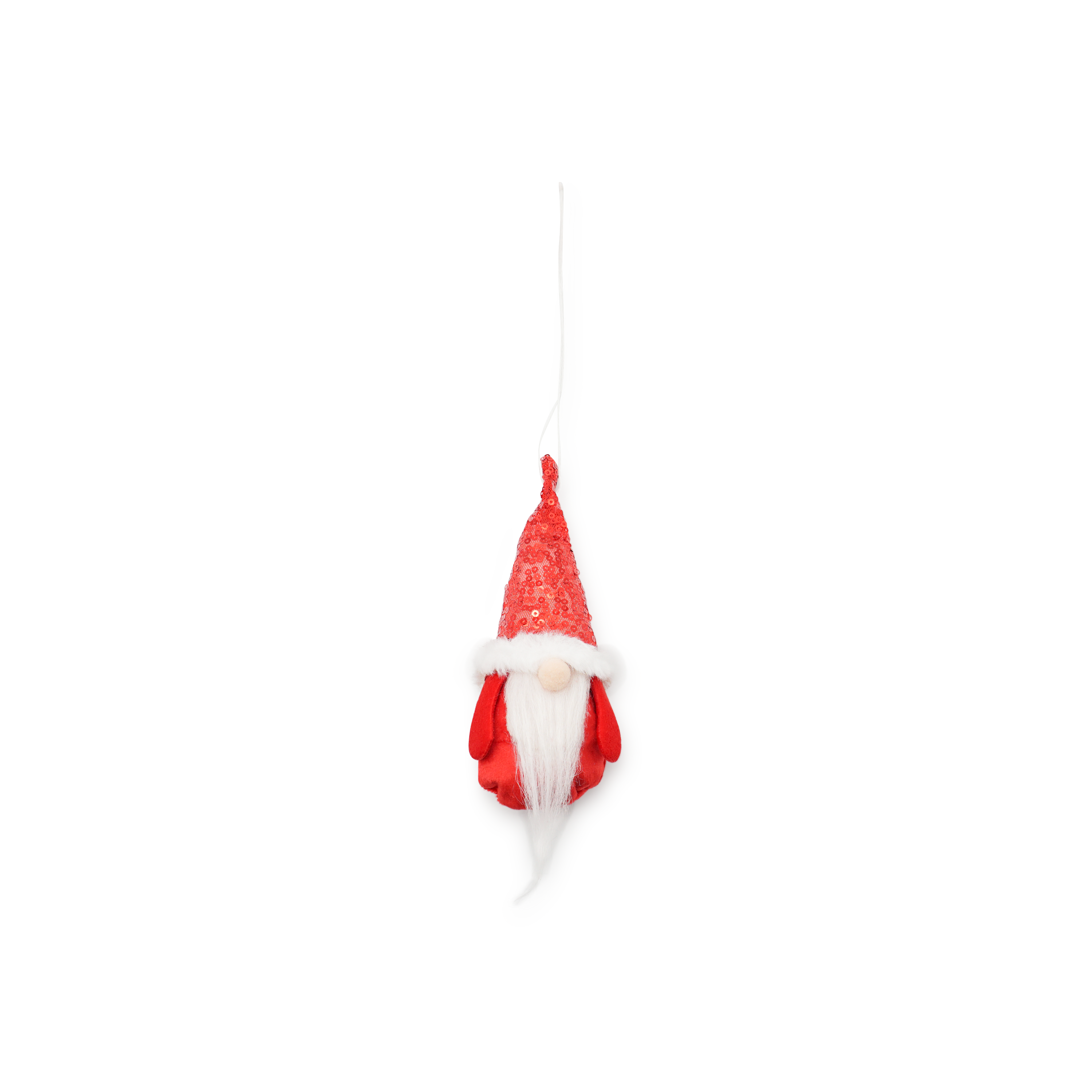 (15x5cm) Weihnachts Wichtel Anhänger Christbaum Schmuck Schwedischer Plüsch Zwerg Deko Ornament - Rot