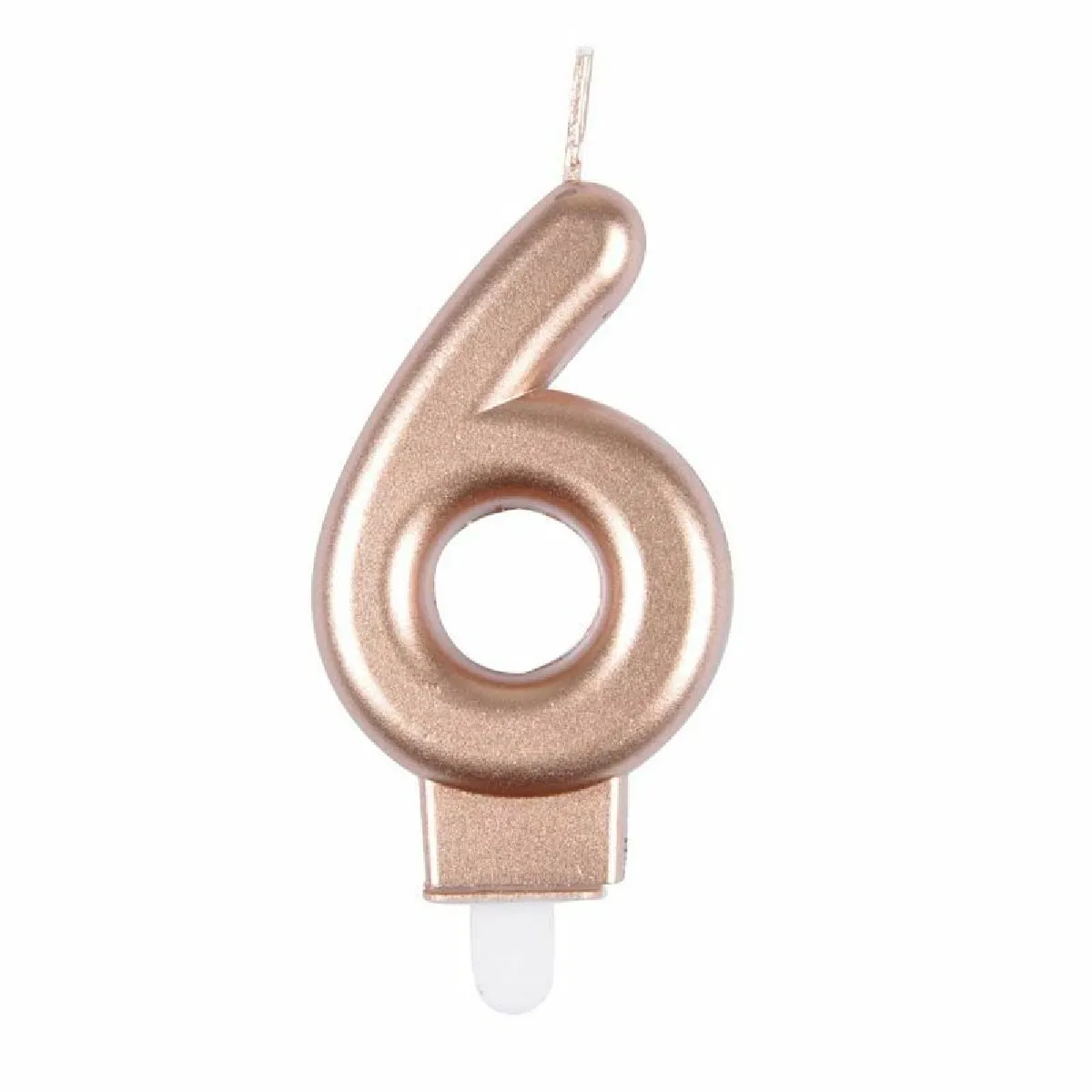 Paris Prix Bougie d'Anniversaire Chiffre 6 - Rose Gold