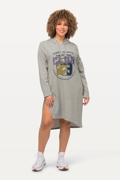 Sweatkleid, A-Linie, Kapuze, Langarm