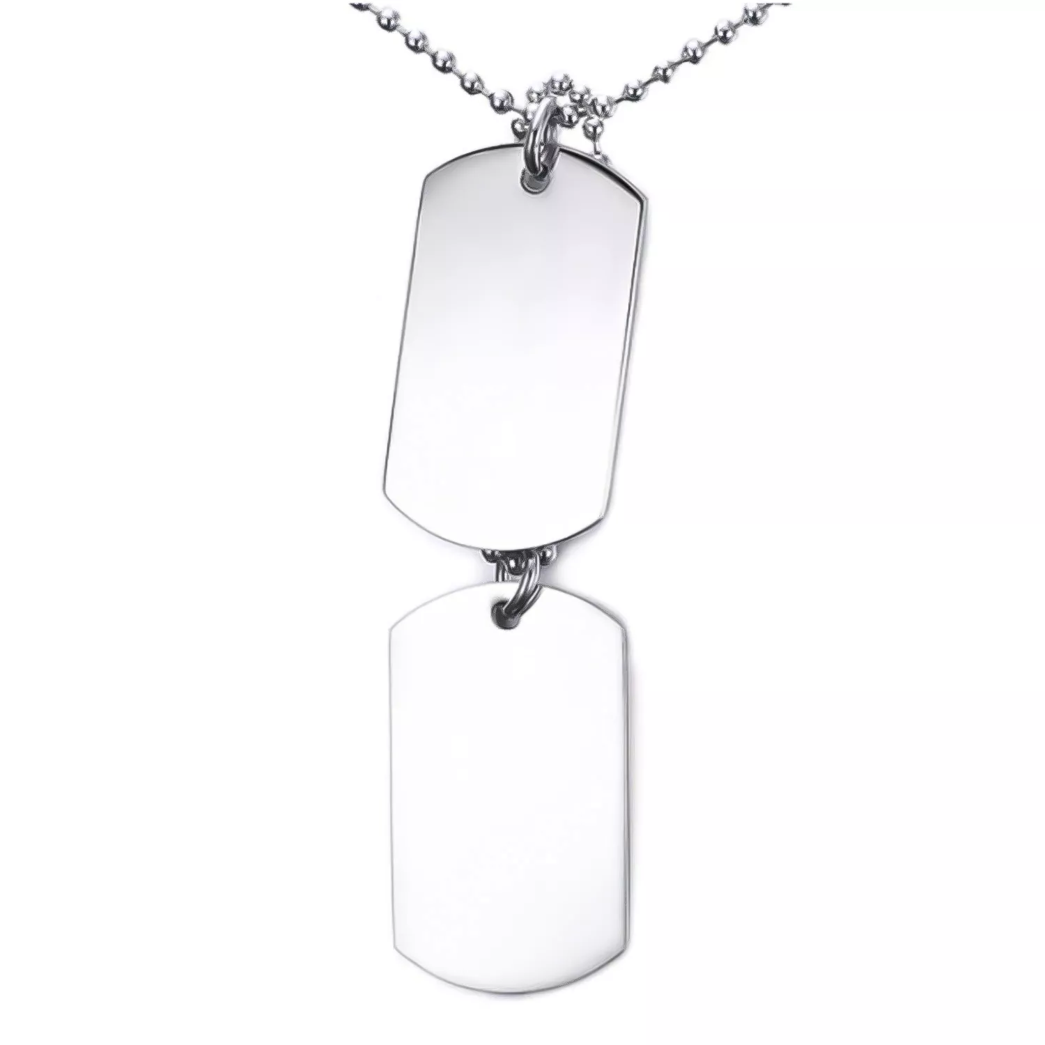 Auxere Double Dog Tag Halskæde Rustfrit Stål KXD0281
