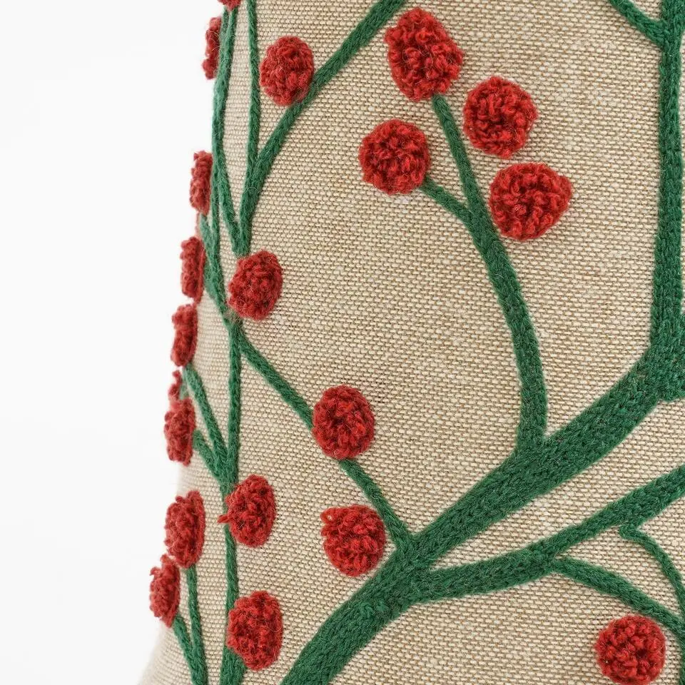 Mica Decorations Decoratie Kerstboom - H55 x Ø12 cm - Mangohout - Rood