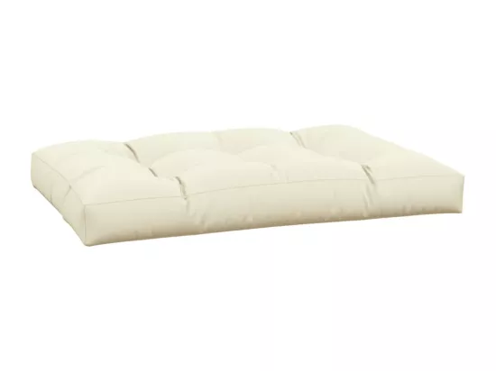 Coussin de palette crème 120x80x12 cm tissu