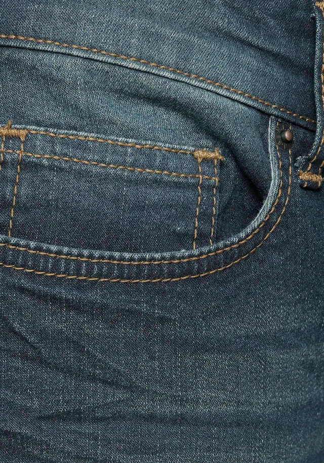 H.I.S Jeansbermudas »HANTZ«, 2 Stk. gerader Beinschnitt,  Used-Look mit Abriebeffekten