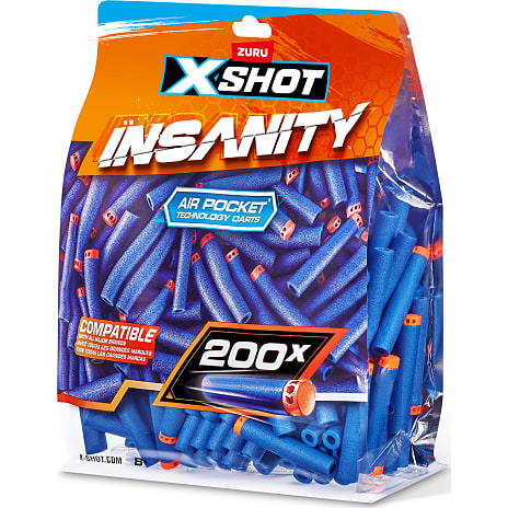 X-shot Insanity genopfyldningspakke med 200 pile