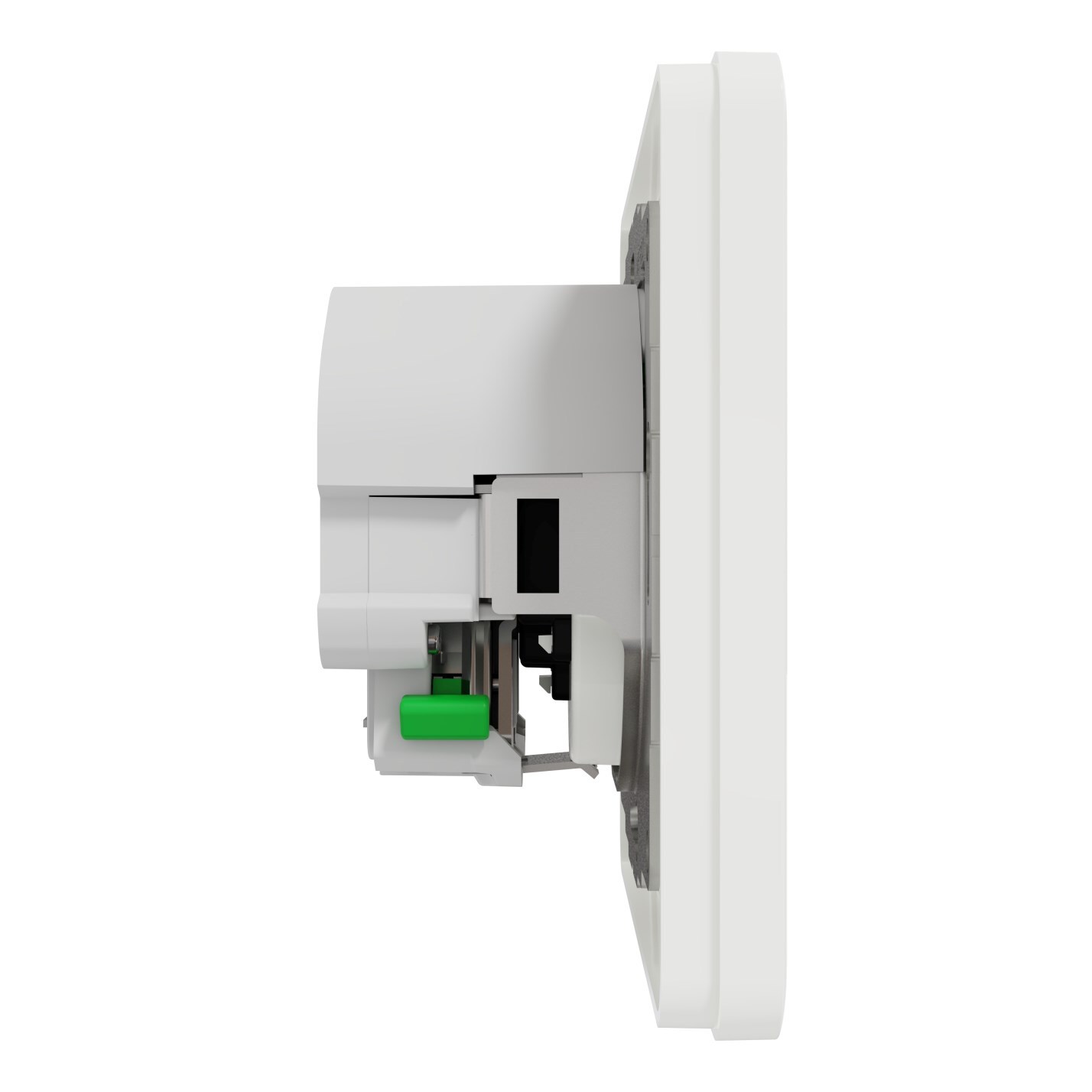 Schneider Electric Exxact Jordet vegguttak med USB-porter Hvit