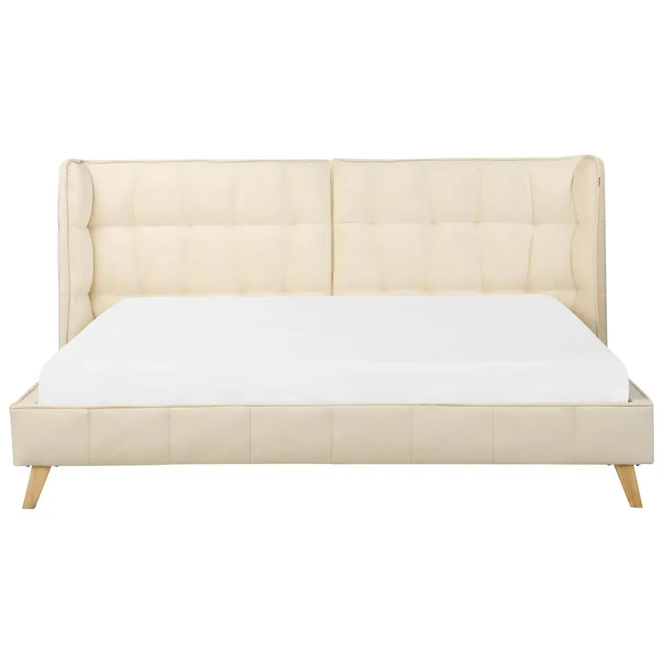 SENLIS - Tweepersoonsbed - Beige - 180 x 200 cm - Fluweel