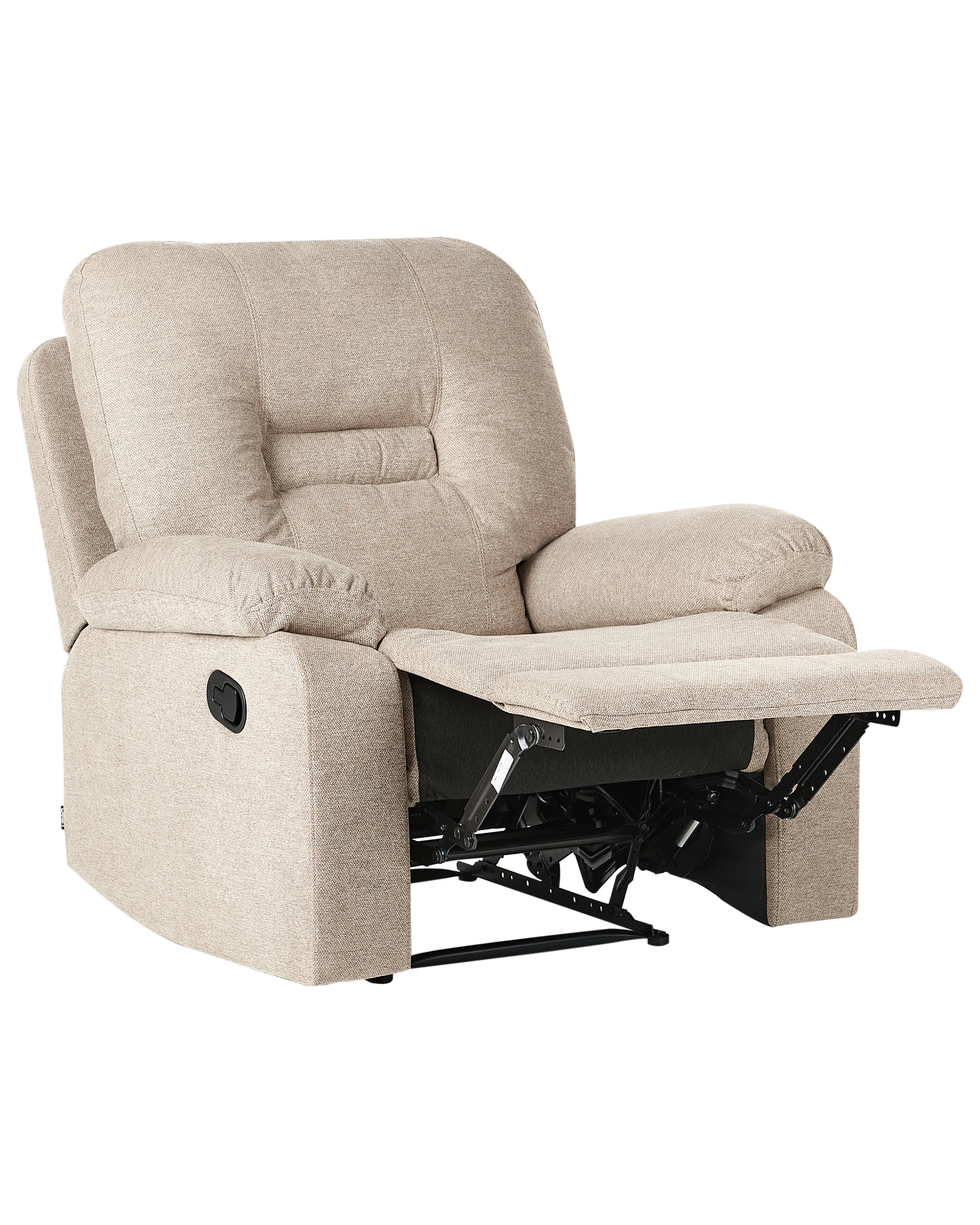 Relaxfauteuil BERGEN inclusief voetensteun Stof Beige