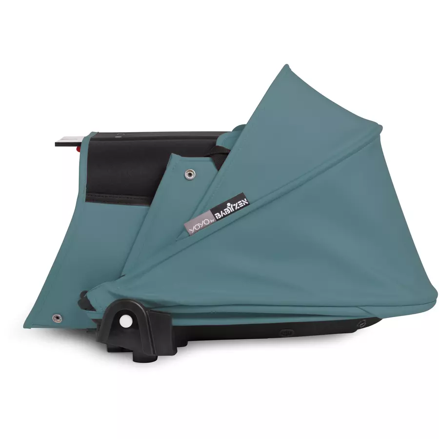 BABYZEN Kinderwagen YOYO2 0+ White mit Liegewanne und Textilset Aqua