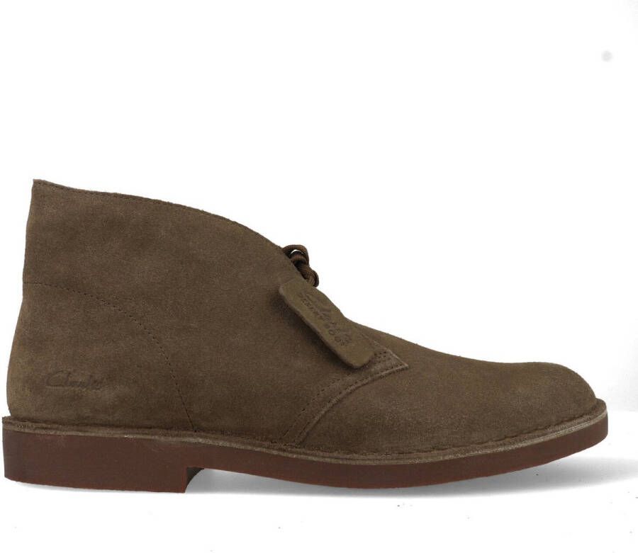 Clarks Wallabee evo suède bootschoenen met panterprint cognac