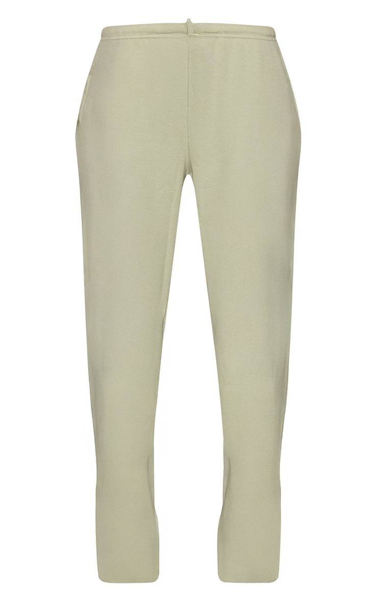 Vert Sauge Pantalon De Pyjama Côtelé À Taille Cordon