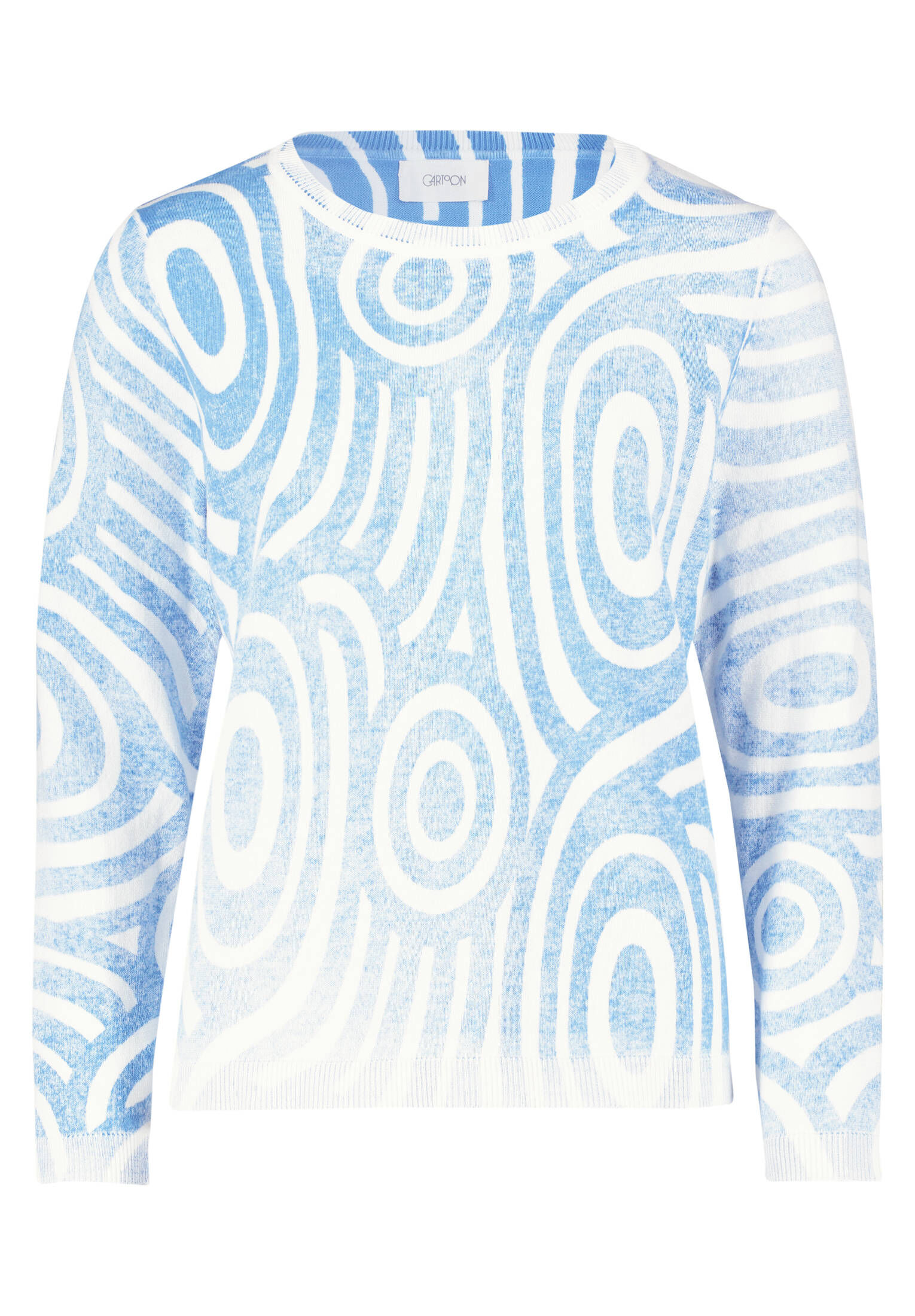 Cartoon| Damen Strickpullover mit Rundhalsausschnitt