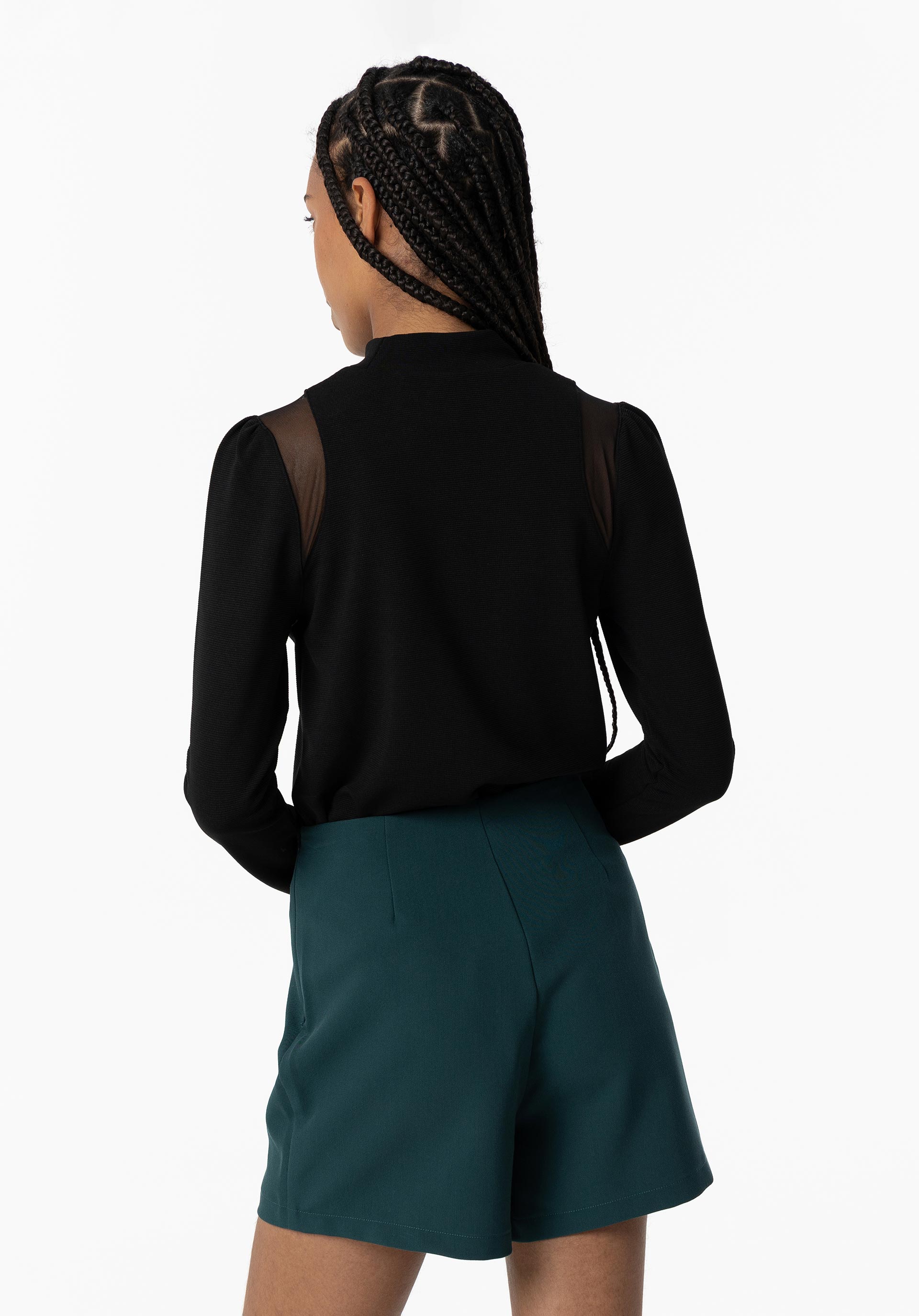 T-shirt Combinada com Transparência