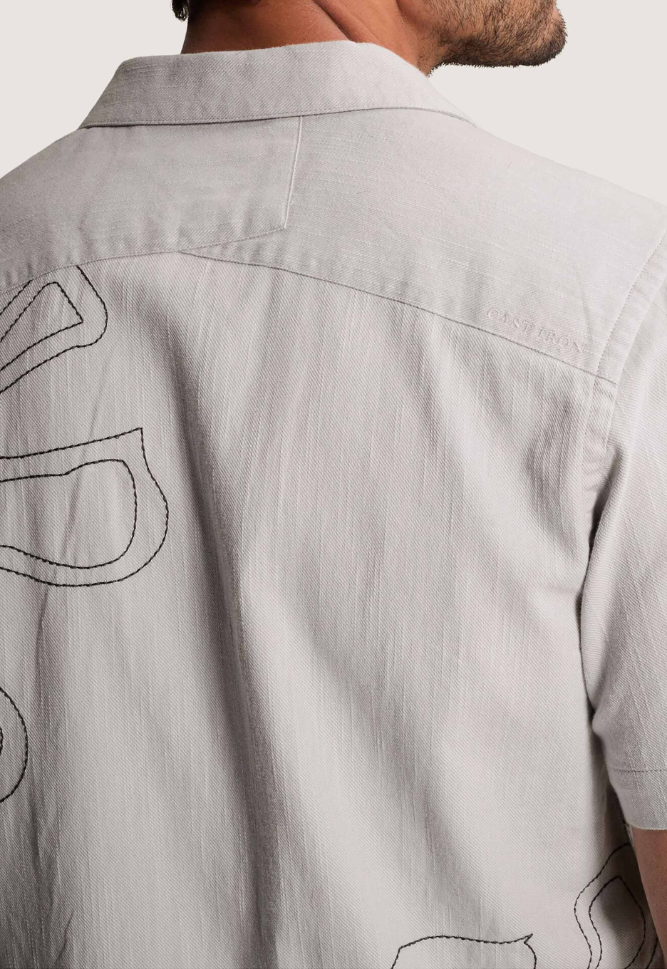 Cast Iron Embroidered Twill Overhemd