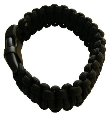 Bracelet Paracord noir Bushcraft BCB