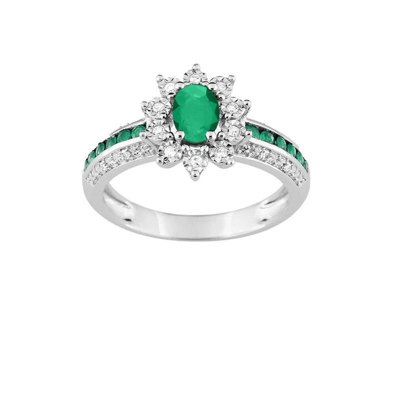 Bague femme - Emeraude - Or 18 Carats