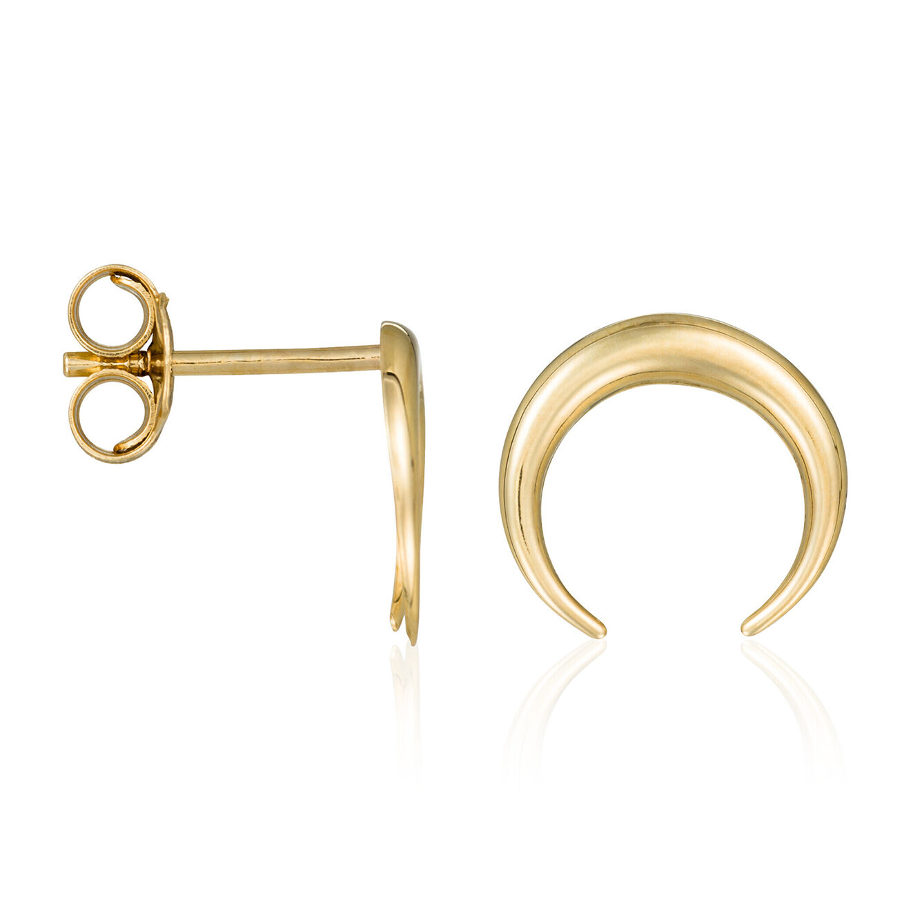Instant d'Or Boucles d'oreilles Demi lune or jaune