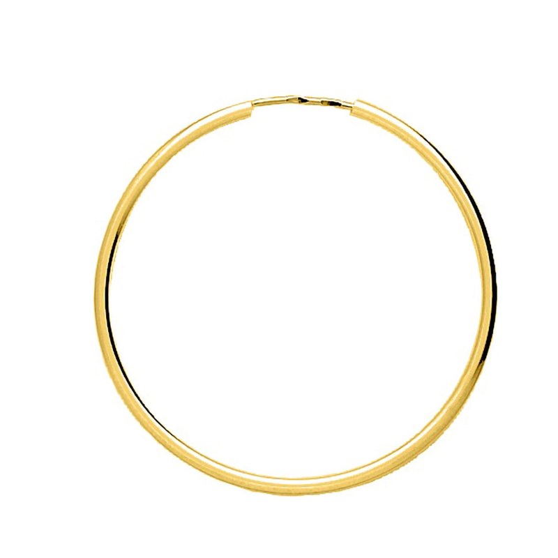 Créoles lisses Femme - Or 18 Carats - Diamètre 35mm