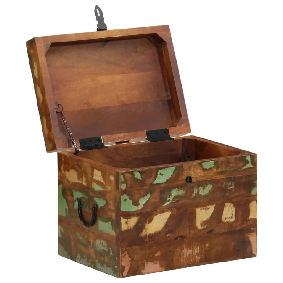 vidaXL Boîtes de rangement Bois de récupération