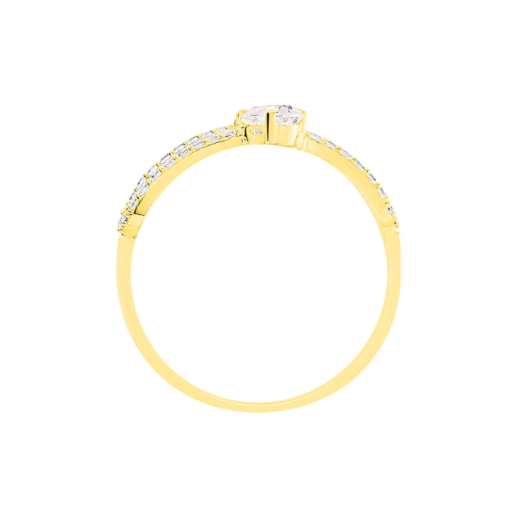 Bague Myrtle Or Jaune Oxyde De Zirconium