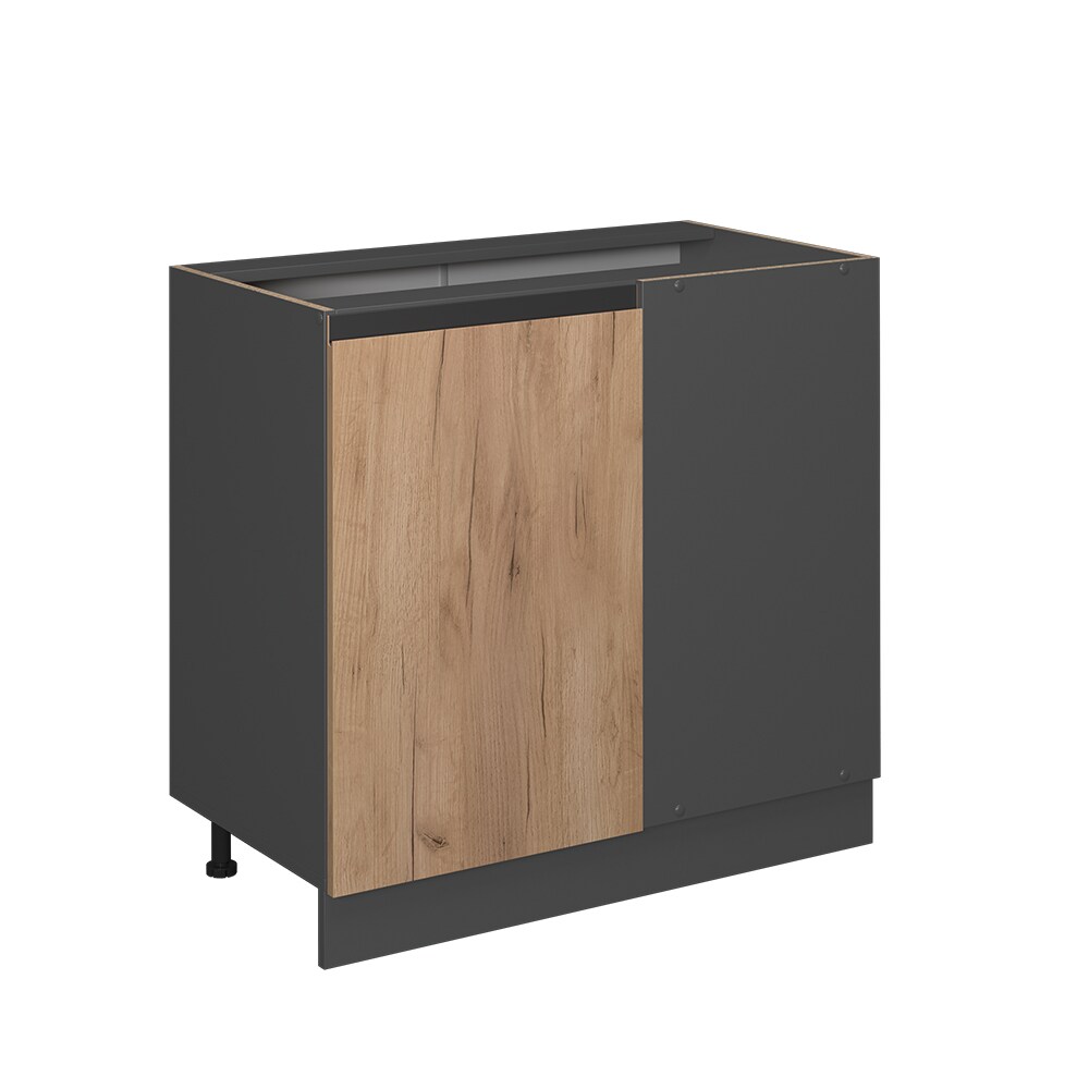 Vicco Eckunterschrank Küchenschrank Küchenmöbel R-Line J-Shape Anthrazit Eiche 86 cm modern
