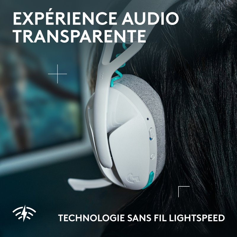 Logitech G G321 LIGHTSPEED Casque Sans fil Arceau Gaming USB Type-C Bluetooth Blanc