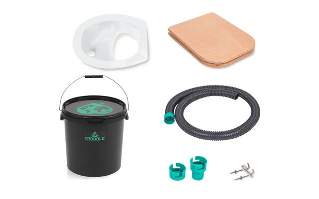 TROBOLO Do it yourself Set 5 teilig für den Eigenbau der Trenntoilette mit Toilettensitz