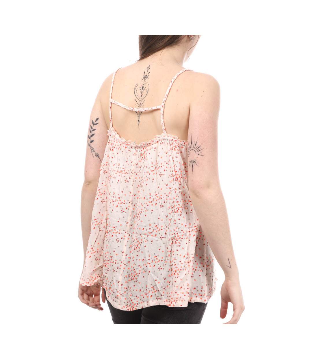 Débardeur Rose à pois Femme Teddy Smith Tyane