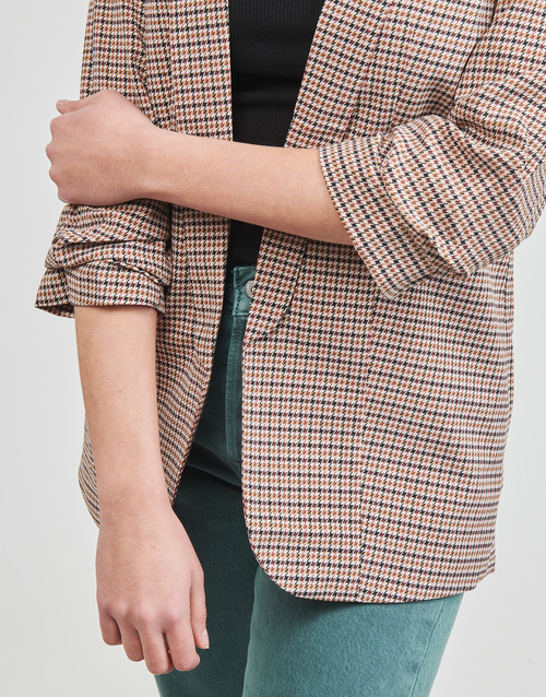 Pieces - PCBOSS 3/4 PRINTED BLAZER - Marron