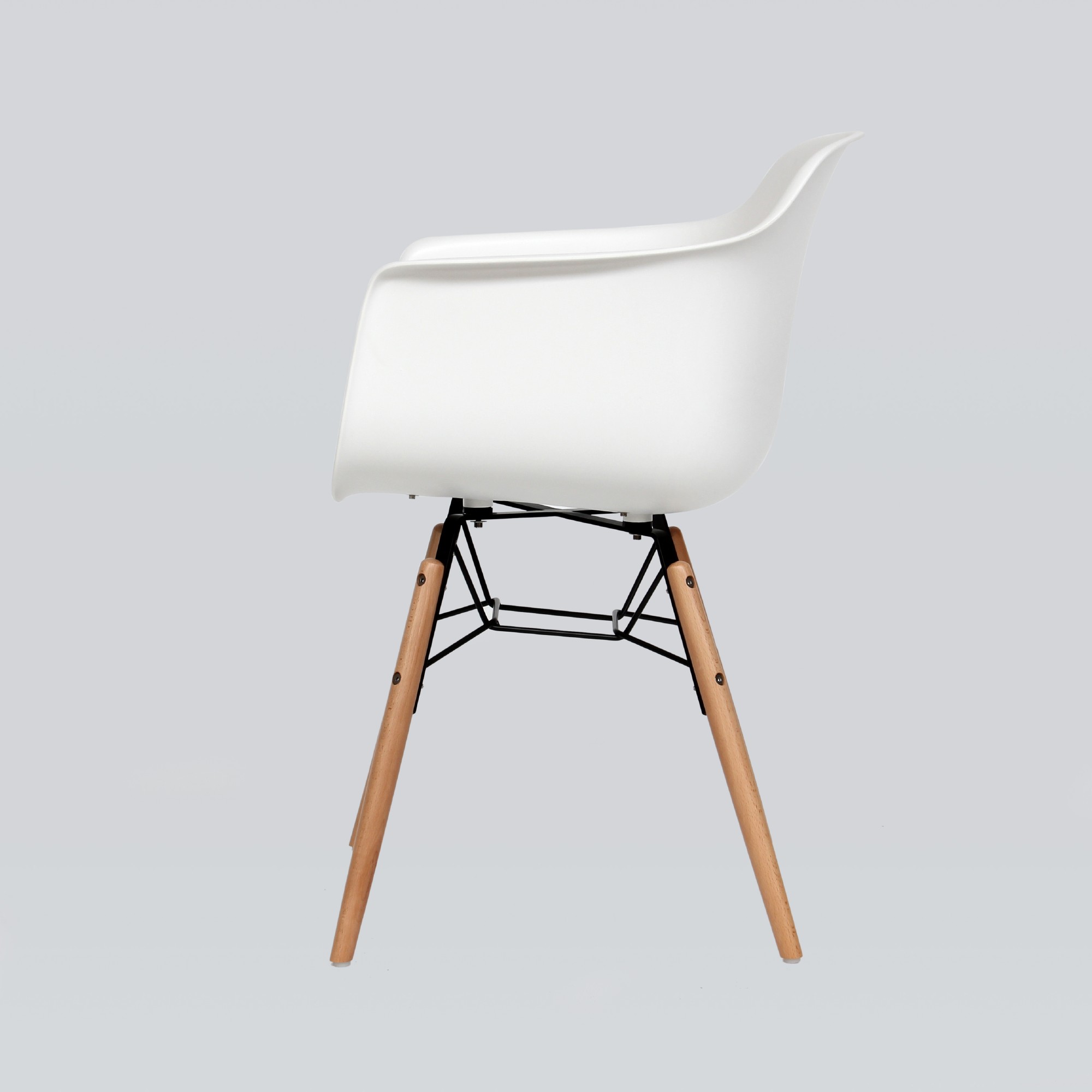 Stuhl 'Plomo', weiß, braun, orange, T 51 cm, B 59 cm, H 80 cm von fischer's lagerhaus
