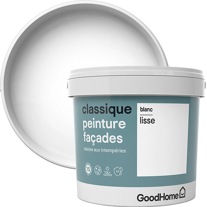 Peinture extérieure GoodHome Classique blanc éclatant 5L