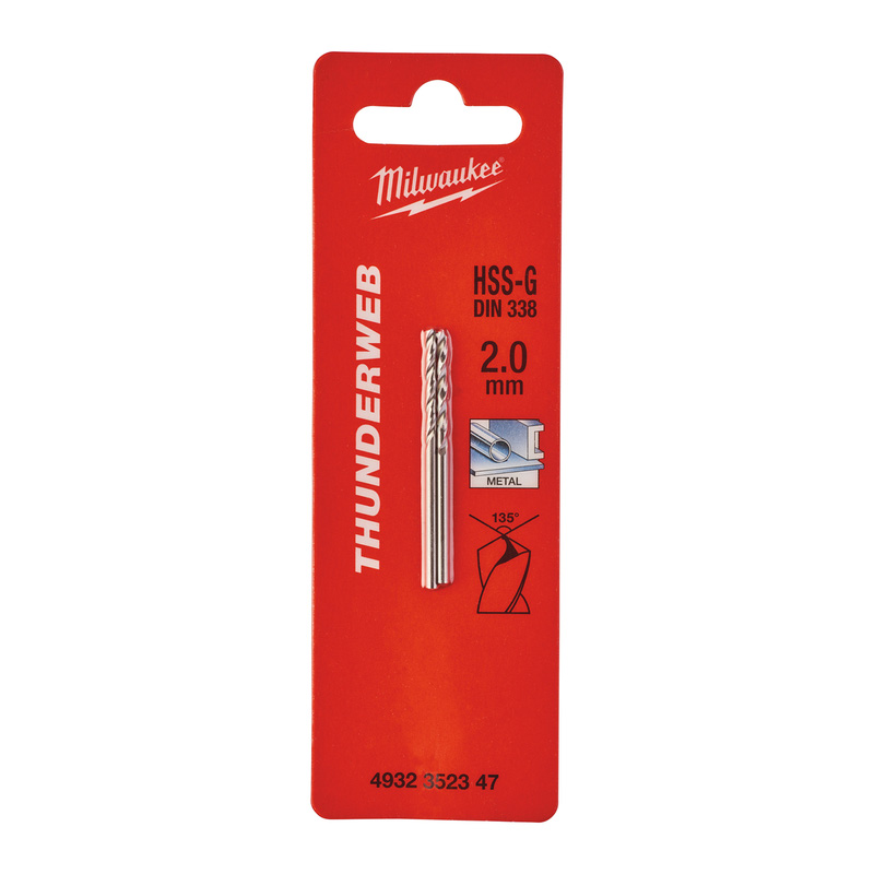 Milwaukee metaalboor HSS-G Thunderweb 2x49mm